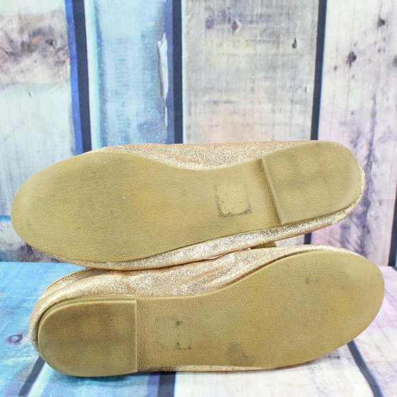 Dunnes Gold Nylon Slip-on Ballet Flat Casual Shoes Size US 7.5 EU 41 - Picture 10 of 10